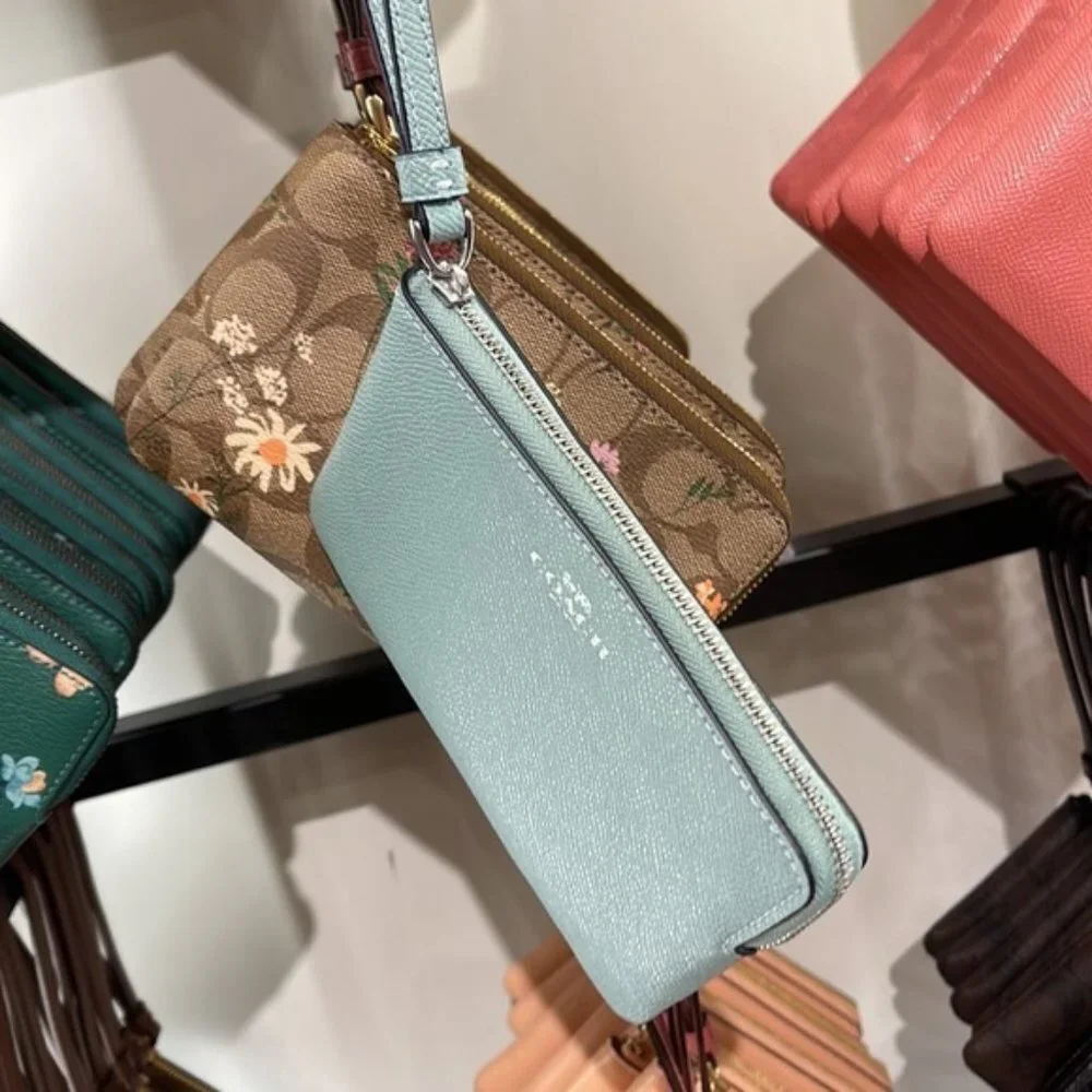 Coach Corner Zip Wristlet NWT